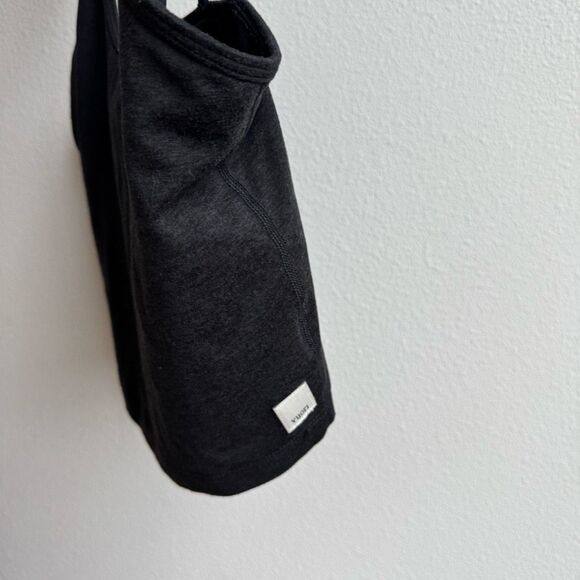 Vuori Halo Performance Crop Strappy Tank Top Black Heather Size Small Dream Knit - Picture 2 of 4